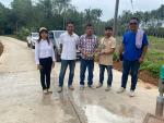 สุ่มเจาะตรวจความหนา ของถนนคอนกรีตเสริมเหล็ก